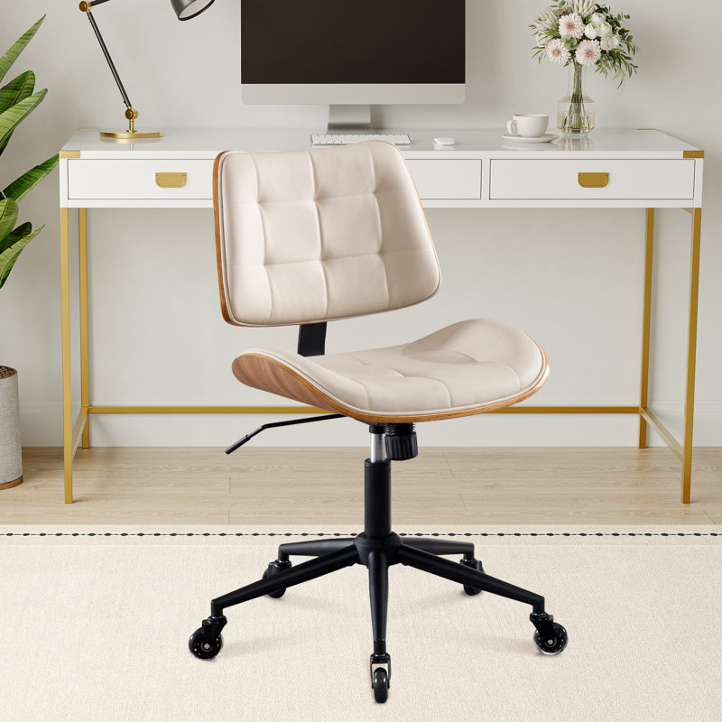 Chaise de travail ergonomique sans accoudoirs, Beige