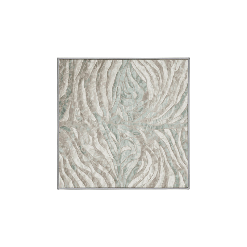 Machine Washable Gray Area Rug, Square 4'