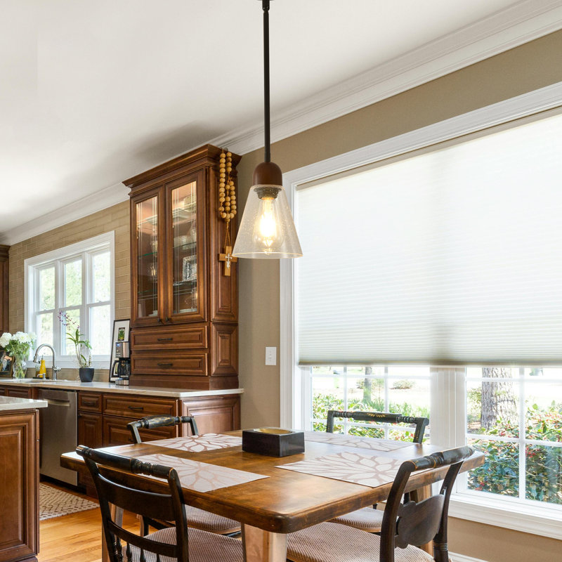 Luminaire plafonnier semi-encastré en bois rustique à 1 lumière de style campagnard avec abat-jour en verre ensemencé pour l'entrée de la cuisine de la salle à manger