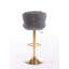 Ensemble de 2 tabourets de bar, avec repose-pieds chromé et base pivotante en velours à hauteur réglable et tabouret de bar simple Golden Leg-231264148