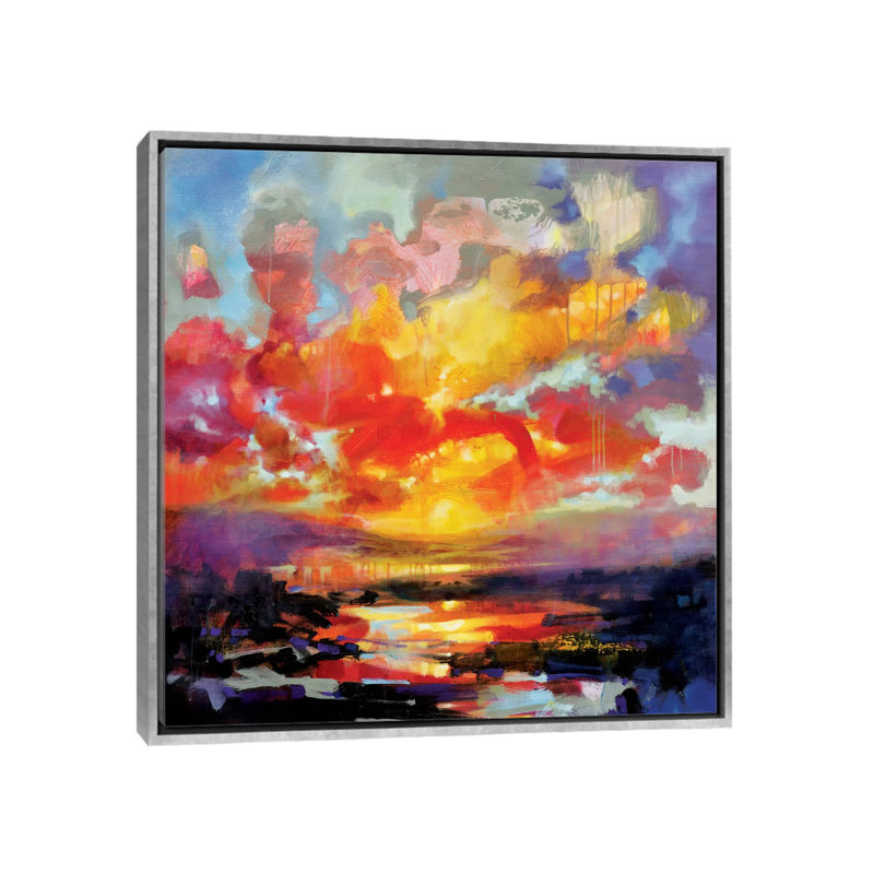 Emerging, 26" H x 26" W x 1.5" D, Silver Framed Canvas, No Mat