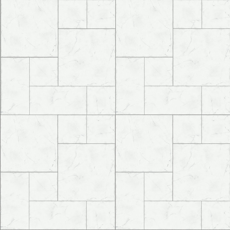 Timeless Calacatta Modular Kit 39" x 39" Porcelain Marble Look Wall & Floor Tile
