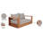 Gazel 63'' Wide Teak Loveseat with Cushions-86504256