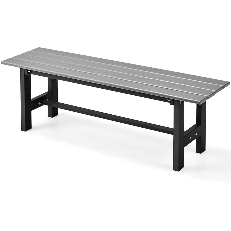 Overlea Outdoor Bench, Grey/Black