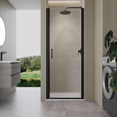32 to 33-3/8 in. W x 72 in. H Semi-Frameless Pivot Shower Door