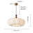 5 Lights Farmhouse Pendant Light Walnut Wood Decoration Lamp In Bronze Finish