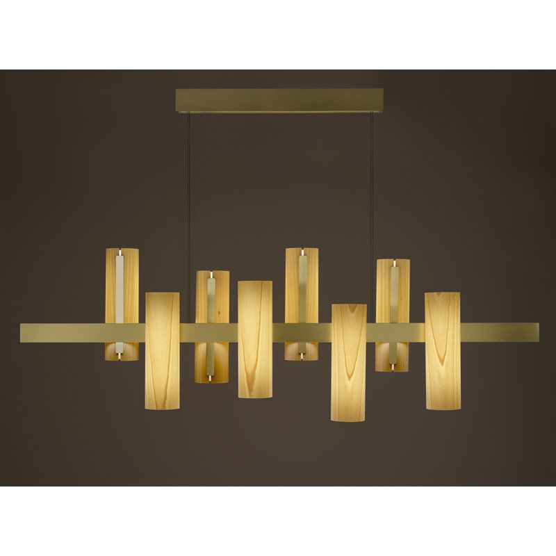 Black Note 8 - Light LED Pendant, Ivory White, Gold, 2700K Bulb Temperature