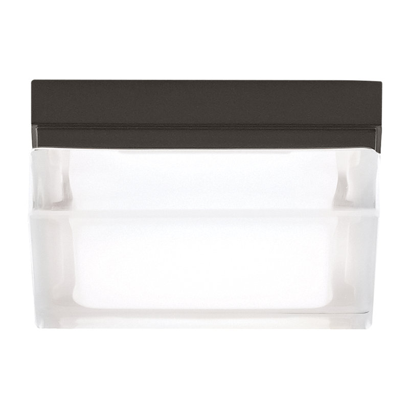 Boxie LED Outdoor Flush Mount, Bronze