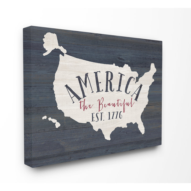 « america the belle 1776 »-impression sur toile, art mural sur toile, H 24 po x l 30 po, Toile tendue