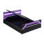 Lit plateforme avec tête de lit à DEL 7 couleurs intégrée-129589662