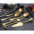 6-Piece Serving Flatware Silverware Set,Stainless Steel Serving Utensil Set,Include Cake Server, Slotted Serving Spoon, Serving Spoon, Cold Meat Fork, Butter Knife, Soup Ladle-2047094756