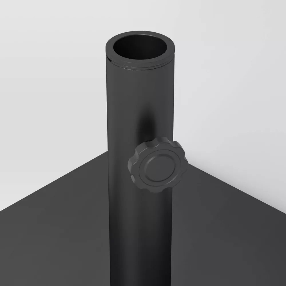 25lb Steel Plate Umbrella Base, Black