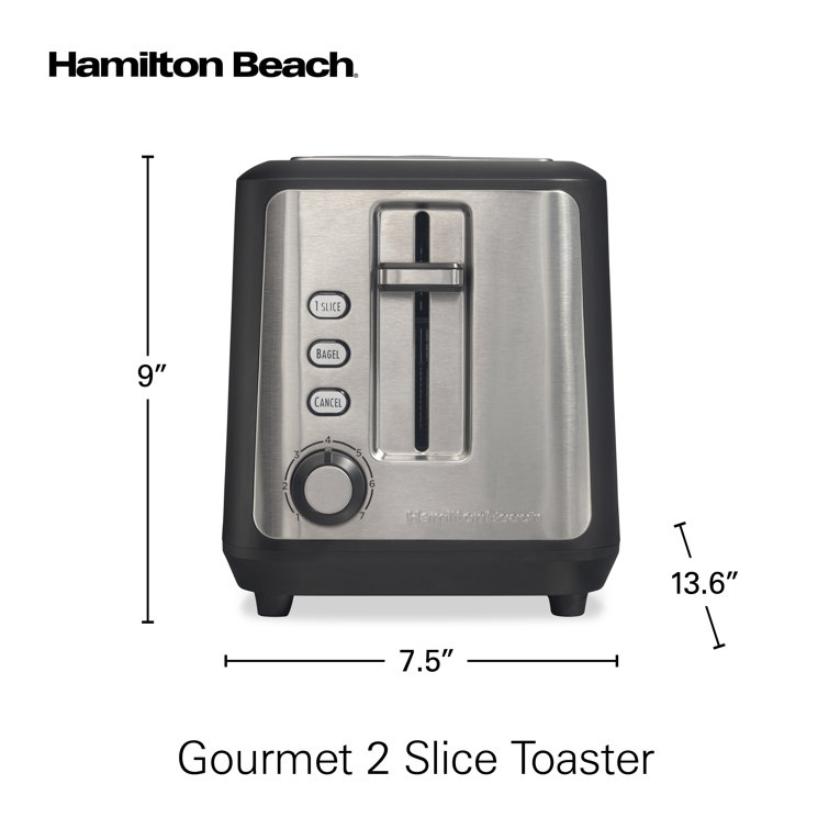 Hamilton Beach 2-Slice Brushed Stainless Steel Toaster