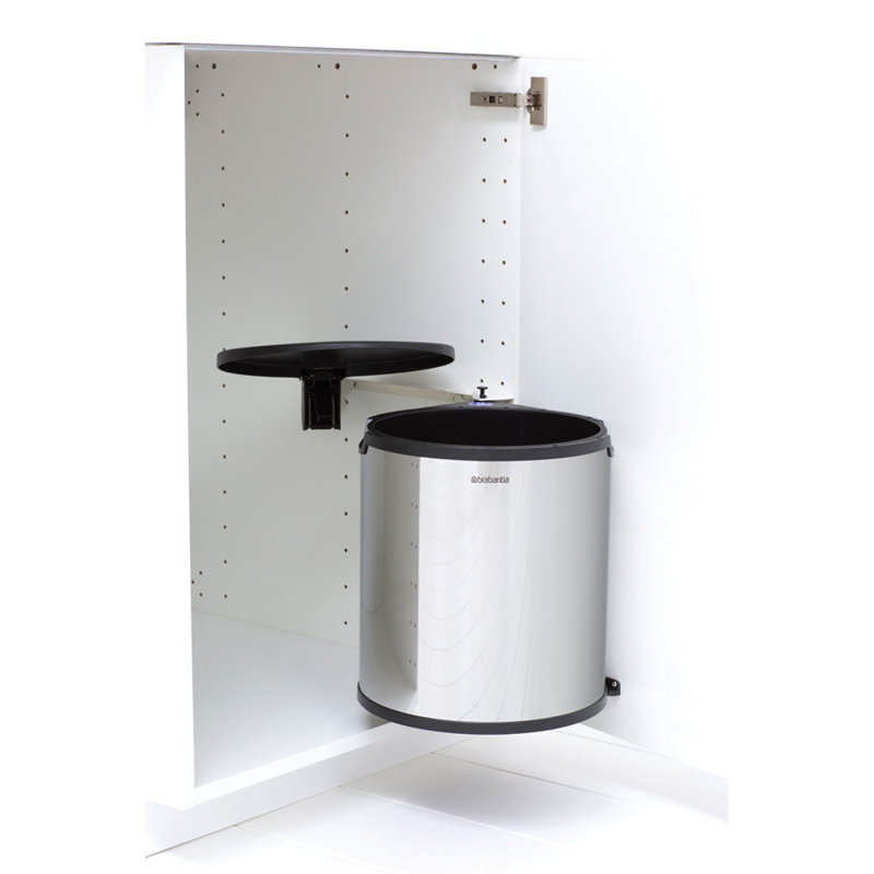 Brabantia 15 Litre Built in Bin, Brilliant Steel