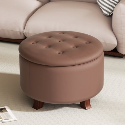Banc rembourré avec repose-pieds et repose-pieds capitonné en cuir PU pour le salon
