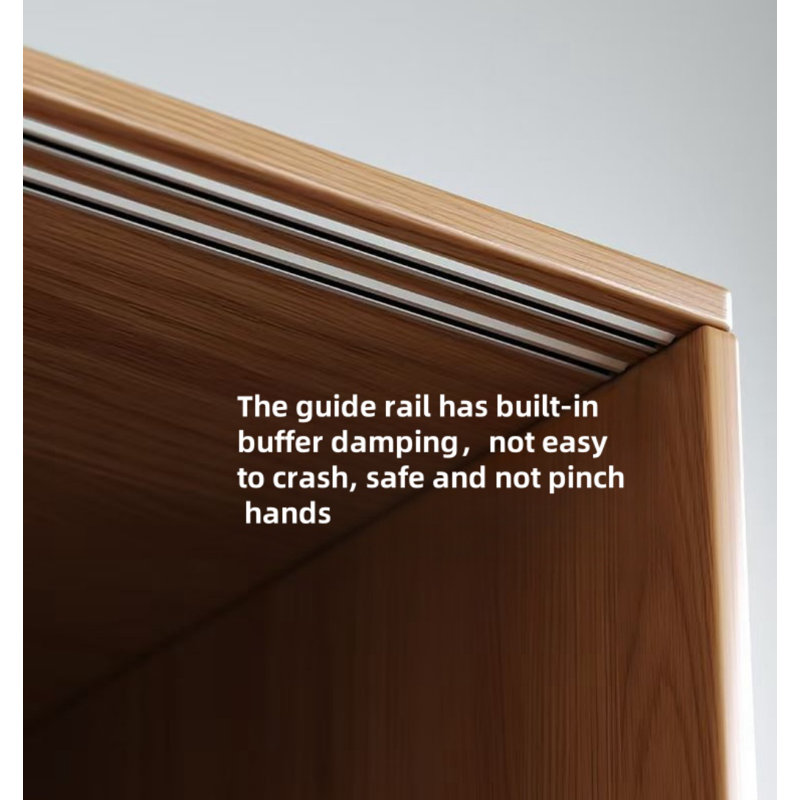 Simple Modern Log Style Push Pull Wardrobe, 78.74" H x 62.99" W x 23.62" D