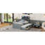 Lit en bois avec tête de lit avec prises de courant, lit extensible avec lit gigogne simple avec trois tiroirs de rangement-2006213006-2006213007