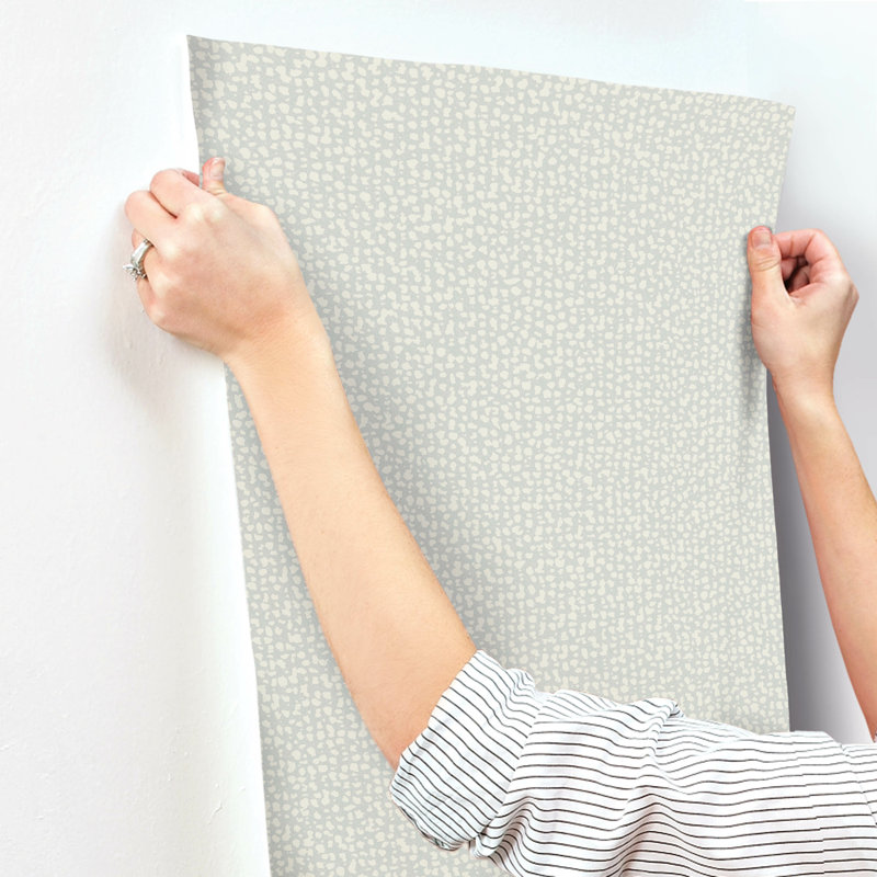 Rouleau de papier peint lisse L 27 pi x l 21 po Sylvie Galaxies, gris