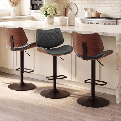 Tabourets de bar rotatifs à hauteur ajustable Odawa (ensemble de 3)
