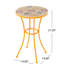 14,28 po Table de bout carrée en céramique et fer pour table de bout carrée avec structure robuste