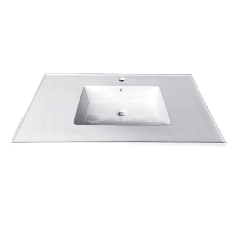 Kingston Brass Continental 31-Inch Ceramic Vanity Sink Top, Single