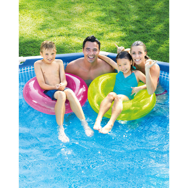 Intex Metal Frame Round Above Ground Swimming Pool w/Pump, 10' x 30", Blue