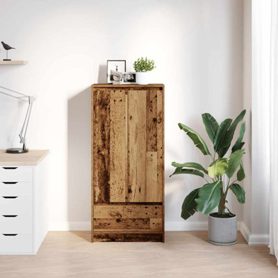 Cabinet With Drawer 55.5X34x119.5 Cm Engineered Wood
