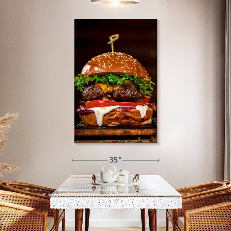 Yarlin Delicious Burger, 51" H x 34" W