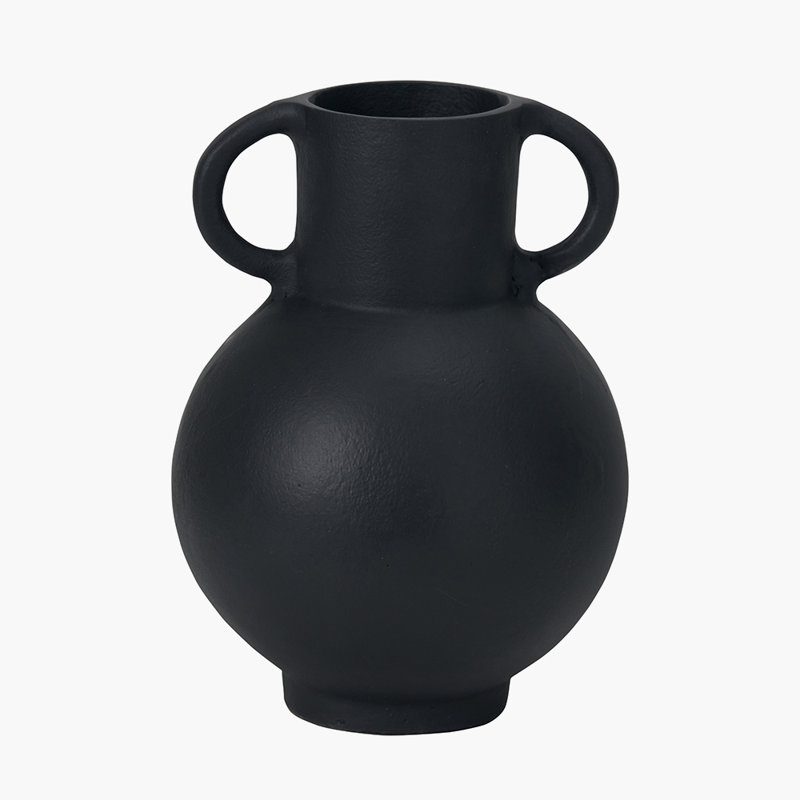 Handmade Aluminimum Table Vase, Black