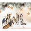 Crèche de Noël 11 pièces couleur or blanc 5H