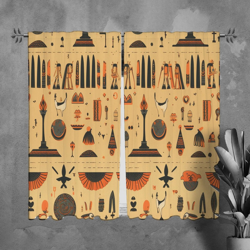 Tonju Polyester Room Darkening Curtain Pair, L 40 po x L 61 po