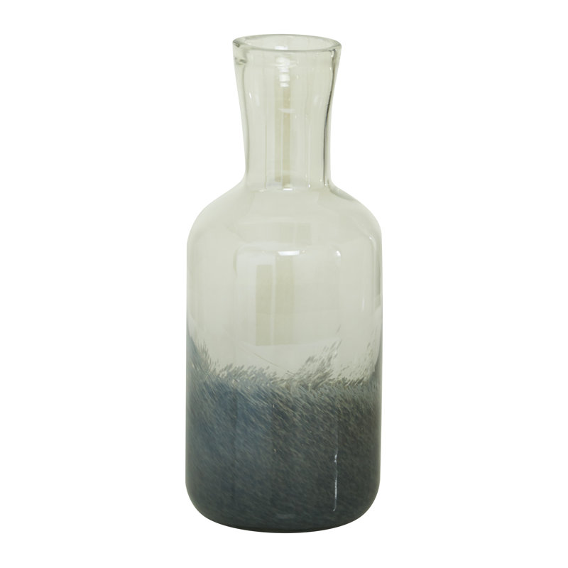 Glass Table Vase, 13.2" H x 5.5" W x 5.5" D