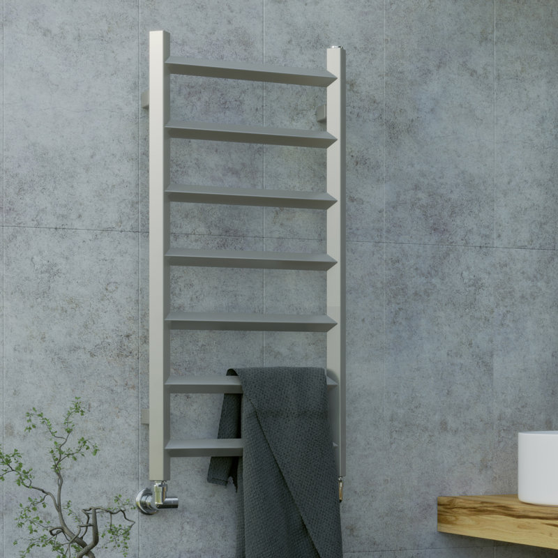 Crystal Heated Towel Rail, Taupe, 84 cm H x 40 cm W x 8.3 cm D