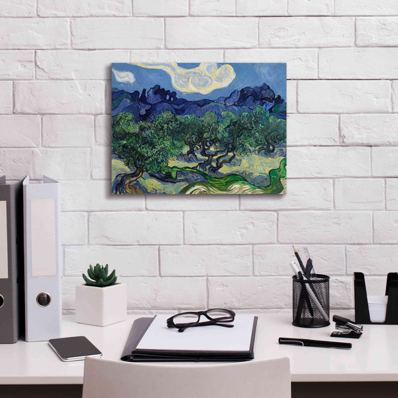 «The Olive Trees» par Vincent Van Gogh, estampe numérique sur toile, H 12 po x l 16 po x P 0,75 po