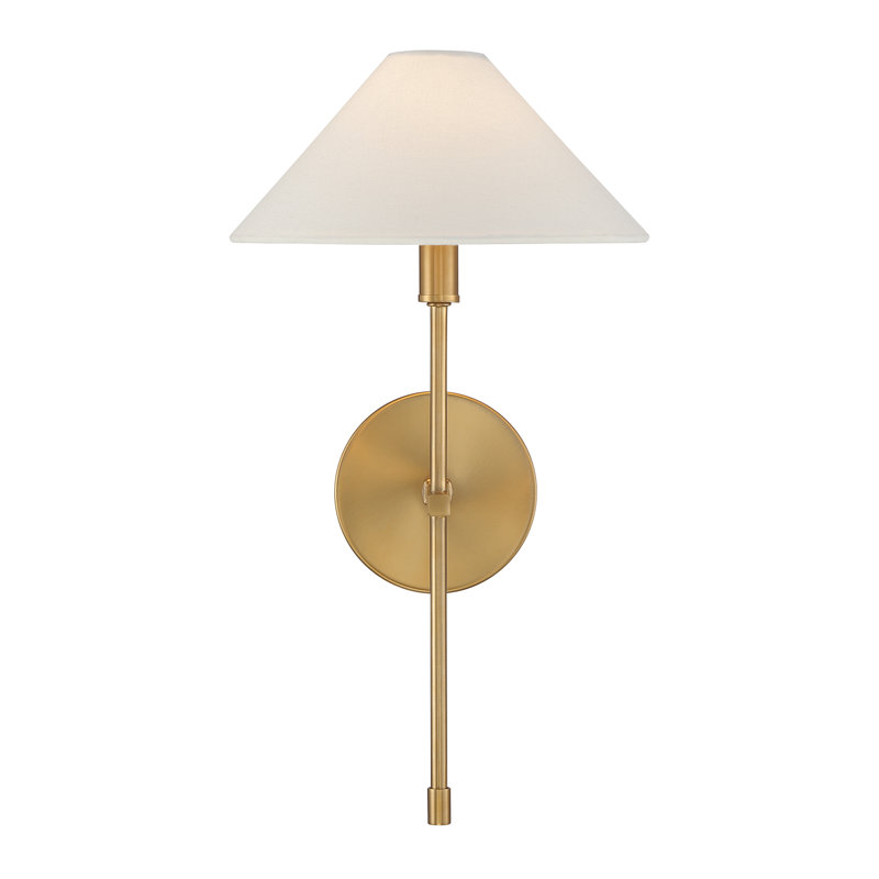  Applique murale 1 lumière Avon en laiton chaud, Laiton chaleureux