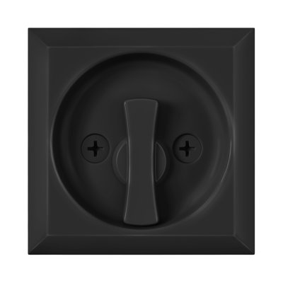 Expressions by Emtek Square Privacy Tubular Pocket Door Lock, Matte Black