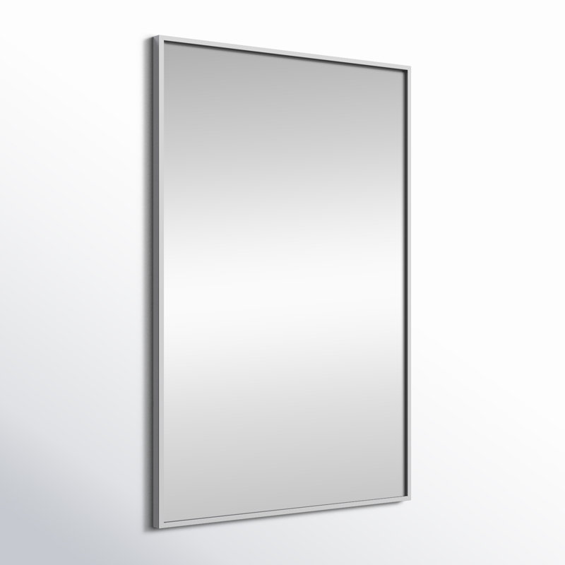 Sabine Metal Rectangle Wall Mirror, 42" x 28", Silver