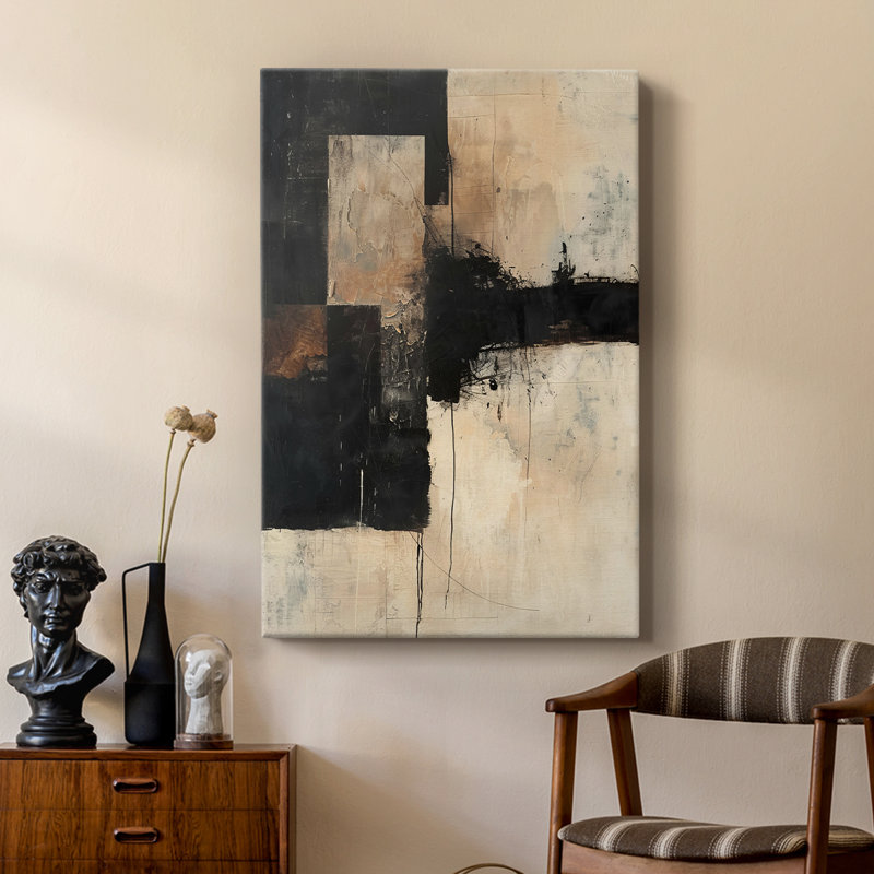Série ABSTRACT CCDXLIV - Cavas de galerie sur mesure, H 18 po x l 12 po