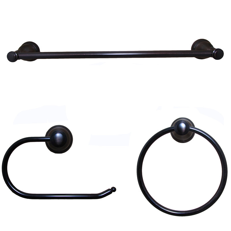 Castilla 3 - Piece Bathroom Hardware Set, Oil Rubbed Bronze