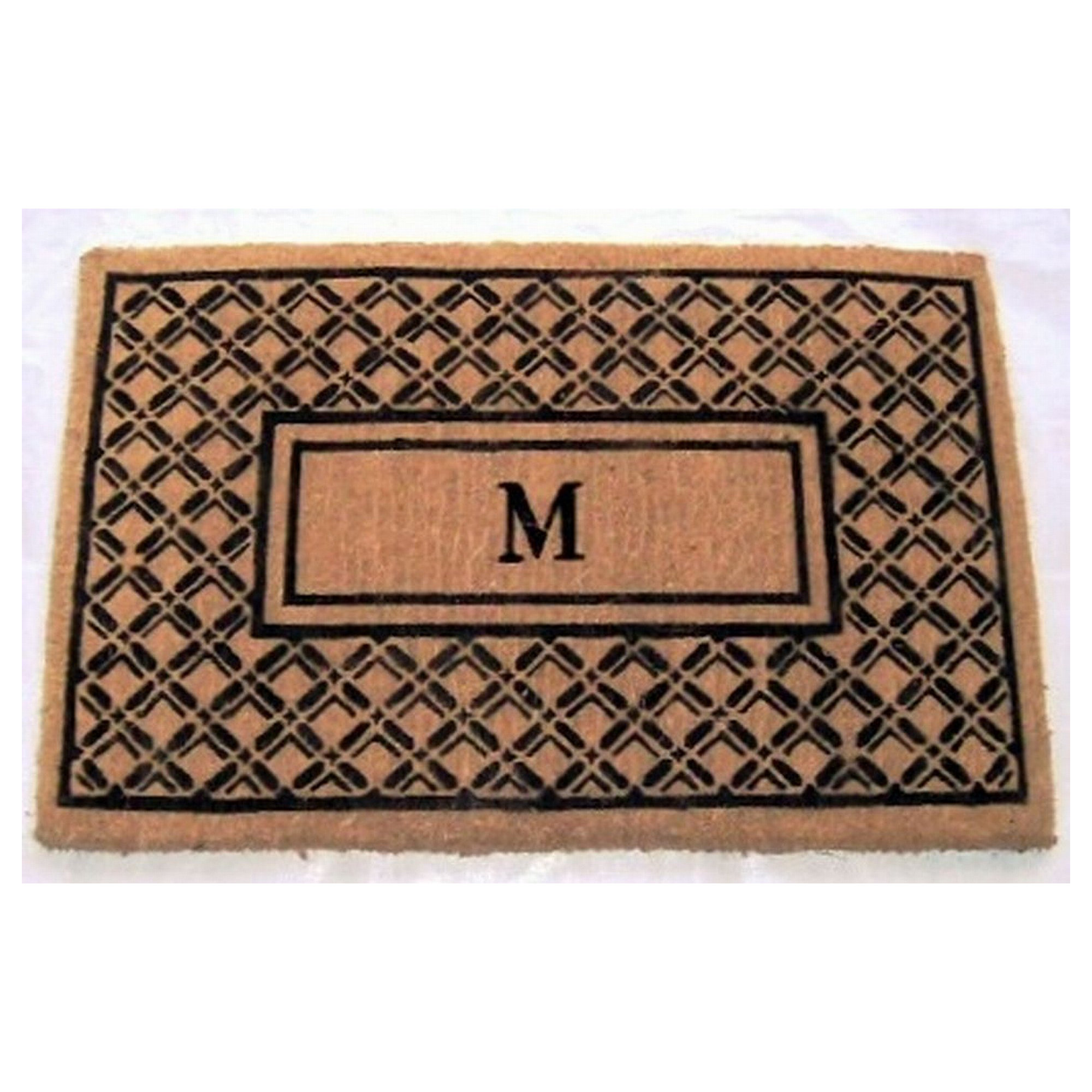 Belamy Monogrammed Welcome Outdoor Doo Mat, M, 1'6" x 2'6"