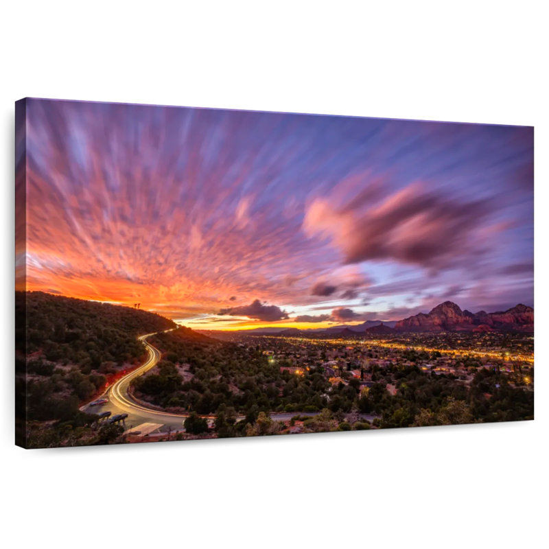 Alvord, coucher de soleil à Sedona II, H 26 po x l 39 po