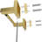 Bath Hardware Set 2-Piece Toilet Paper Holder, Towel Ring Wall Mounted Bathroom Accessories Set In Brushed Gold-121793977