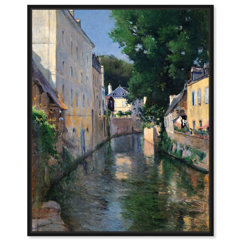 The River Isole Canvas by Art Remedy, Black, 21" H x 17" W, Floater Frame