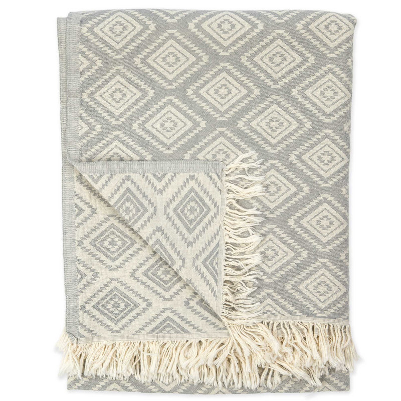 Serviette de bain en coton turc Duxbury, Gris clair