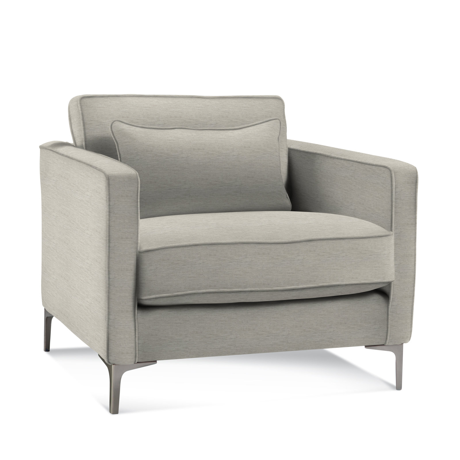 Upholstered Accent Chair, Basic Beige 100% Polyester