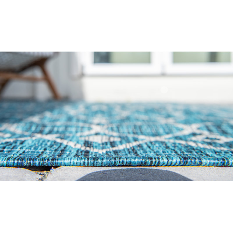 Harlee Geometric Indoor / Outdoor Rug, Rectangle 5'1" x 8'