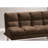 Microfiber Futon Bed With Contemporary Design In Dark Brown, Base And Extra Leg Support, Fast Conversion, 67"W - Brown Microfiber, Support For Shift, 67 Inches Wide