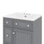 Armoire de meuble-lavabo 24 po avec lavabo en céramique 2 tiroirs-283369553