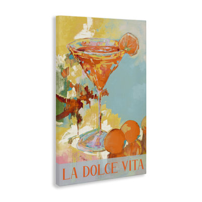 Dolce Vita Summer Cocktail Canvas, design by JANE SLIVKA