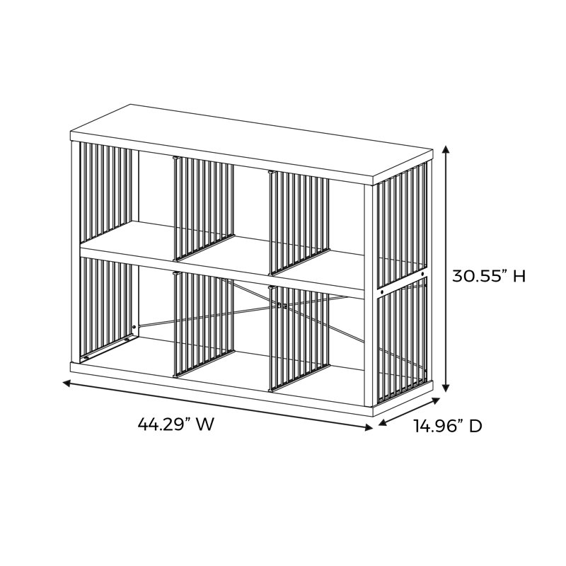 Bibliothèque à 30 cubes H 30,55 po x l 44,29 po, Blé
